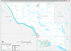 Big Stone County Wall Map Premium Style 2026